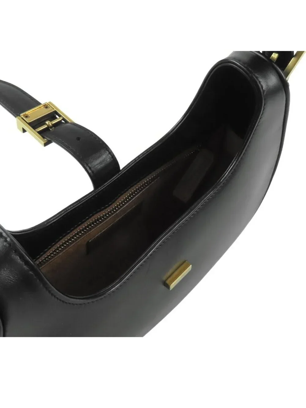 Saint Laurent le Fermoir Black Leather Hobo